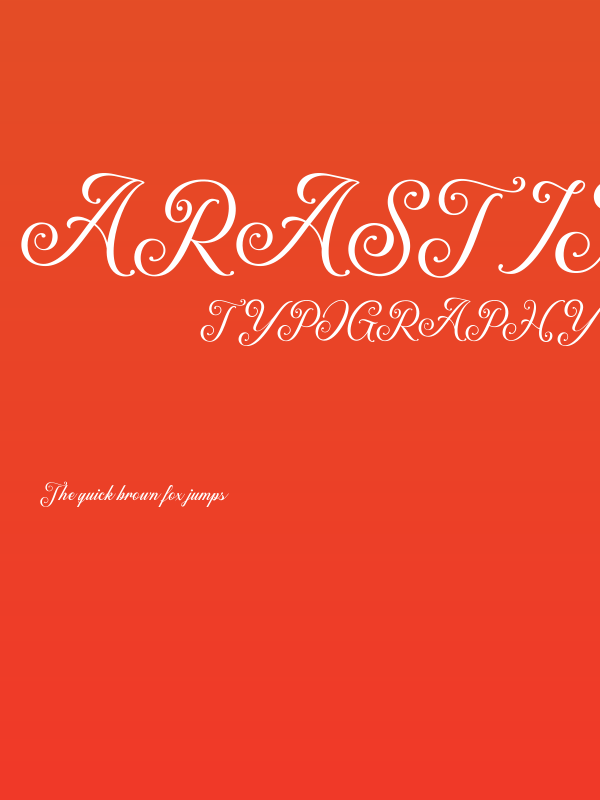 Arastin Script FREE DEMO Regular Poster