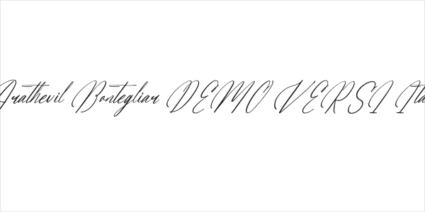 Arathevil Bontegliar DEMO VERSI Italic Logo