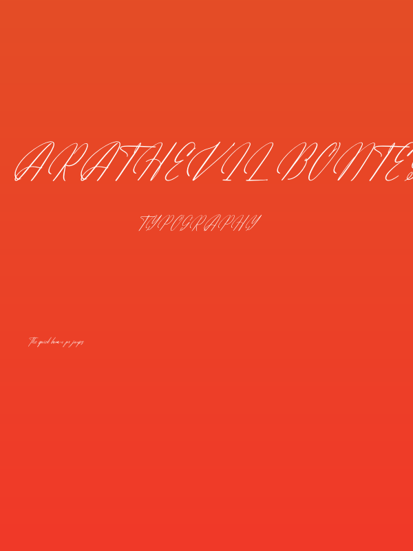 Arathevil Bontegliar DEMO VERSI Italic Poster