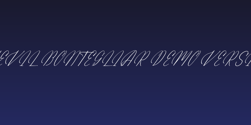 Arathevil Bontegliar DEMO VERSI Italic Social Header