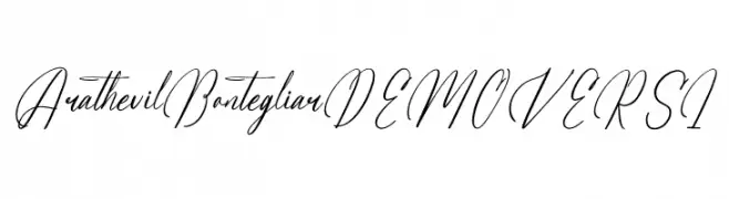 Arathevil Bontegliar DEMO VERSI  Frei Schriftart Herunterladen
