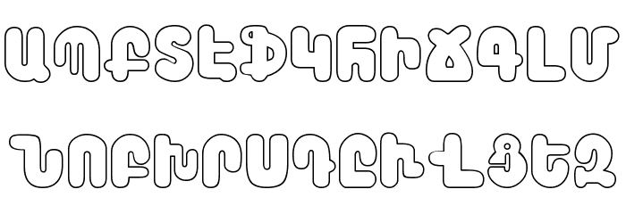 Arax-Barab Font LOWERCASE