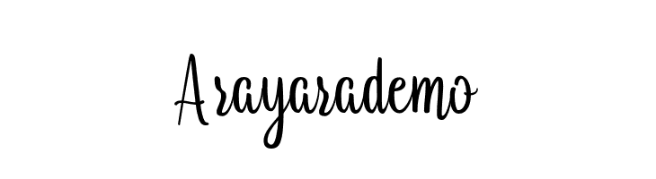Arayarademo  font caratteri gratis
