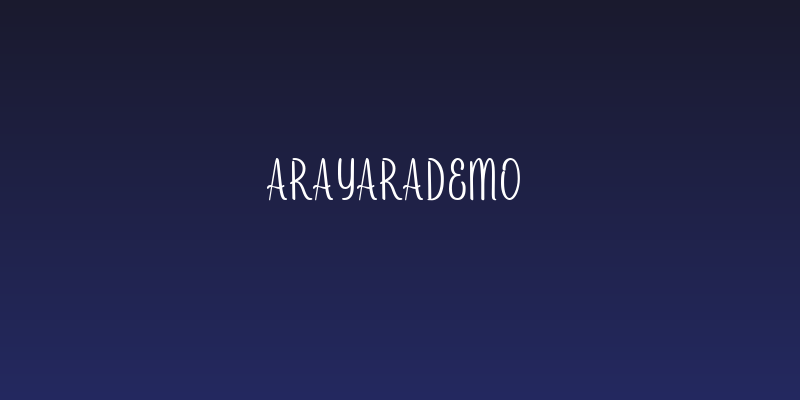 Arayarademo Social Header
