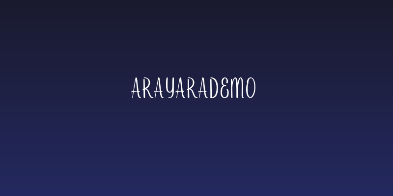 Arayarademo Social Header