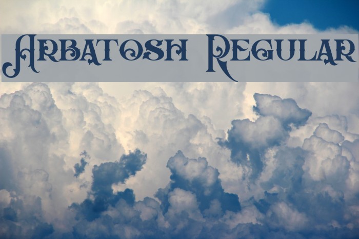 Arbatosh Regular Example 1