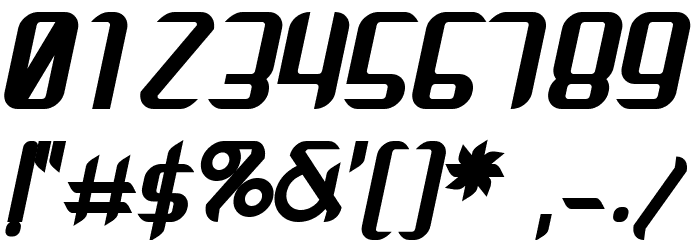 Arbeka Bold Italic Font OTHER CHARS
