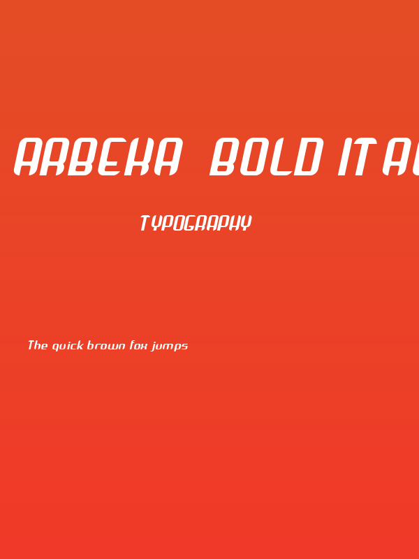 Arbeka  Bold Italic Poster