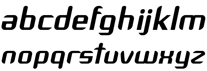 Arbeka Bold Italic Font LOWERCASE