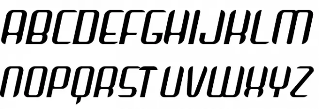 Arbeka Italic Schriftart Groß
