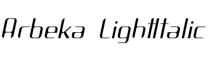 Arbeka LightItalic Font