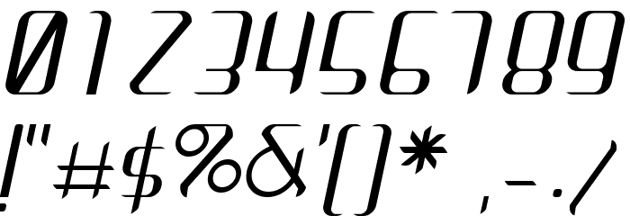 Arbeka LightItalic Font OTHER CHARS
