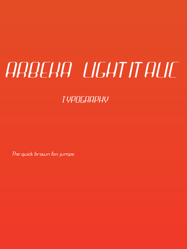 Arbeka  LightItalic Poster