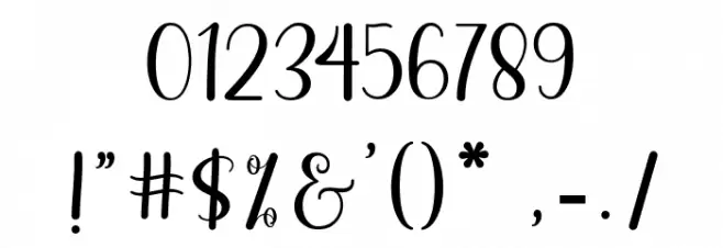 ArbhieScript Font OTHER CHARS