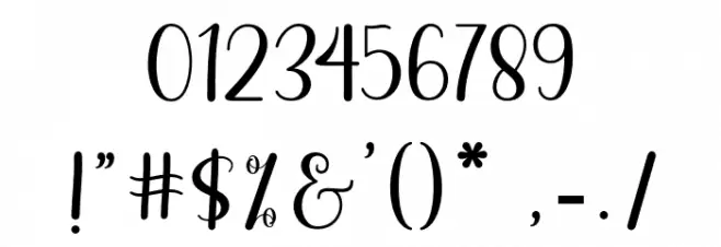 ArbhieScript Font OTHER CHARS