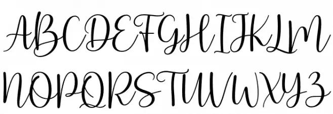 ArbhieScript Schriftart Groß