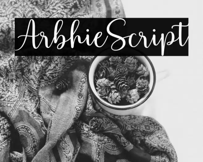 ArbhieScript Font examples