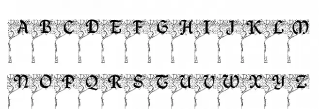 Arborial_Initials Fonte MAIÚSCULAS