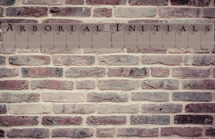 Arborial_Initials Font examples