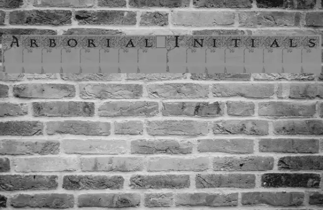 Arborial_Initials Font examples