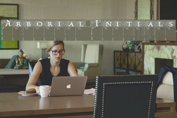 Arborial_Initials Font examples