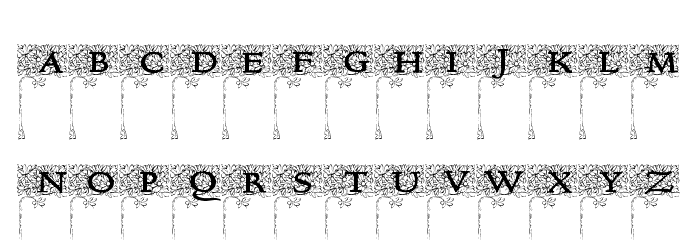 Arborial_Initials Font LOWERCASE