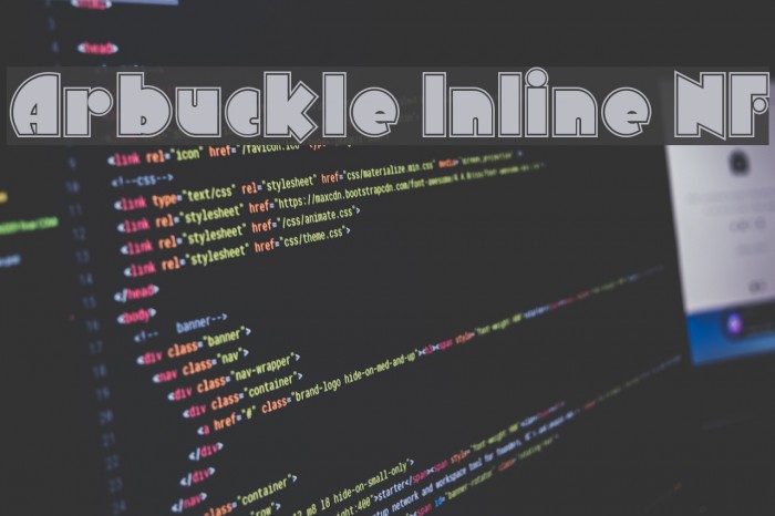 Arbuckle Inline NF Font examples