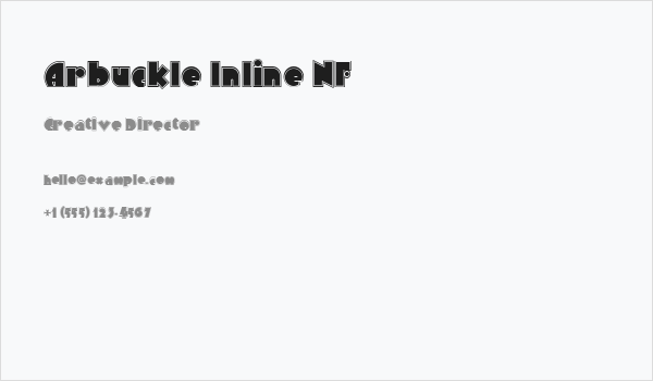 Arbuckle Inline NF Business Card