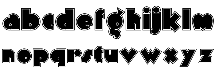 Arbuckle Inline NF Font LOWERCASE