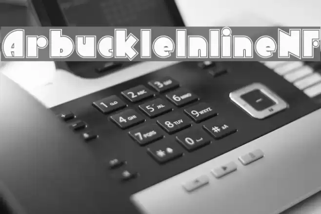 ArbuckleInlineNF Font examples