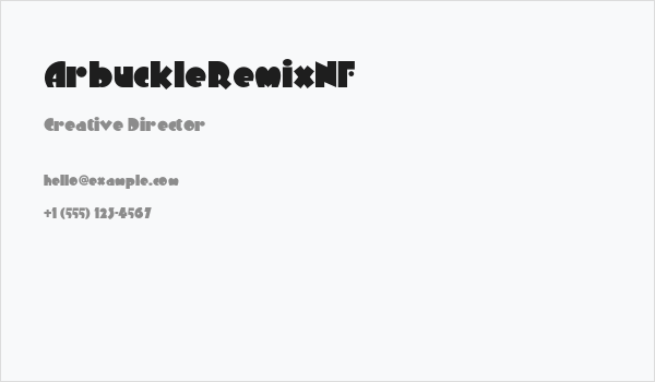 ArbuckleRemixNF Business Card
