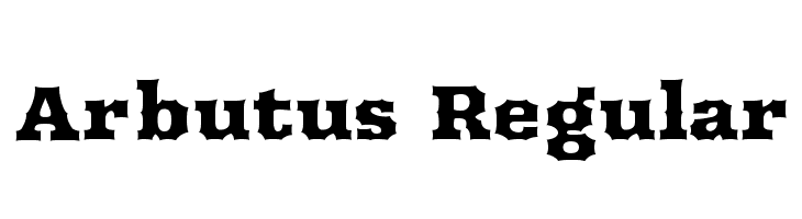 Arbutus Regular  フリーフォントのダウンロード