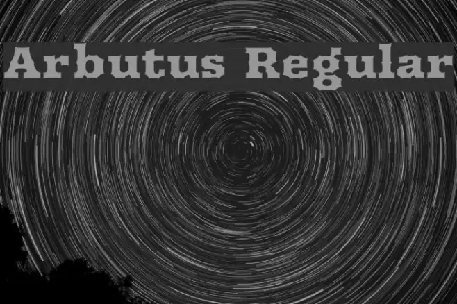 Arbutus Regular Font examples