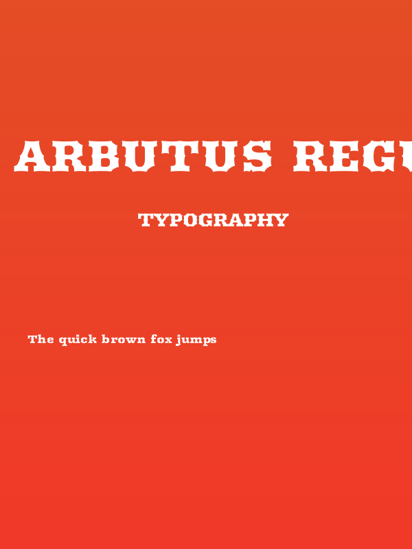 Arbutus Regular Poster