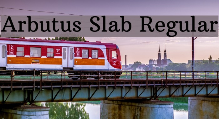 Arbutus Slab Regular Font examples