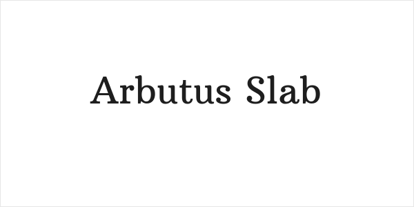 Arbutus Slab Logo