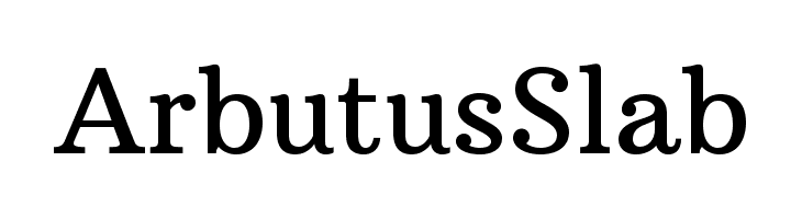ArbutusSlab Font