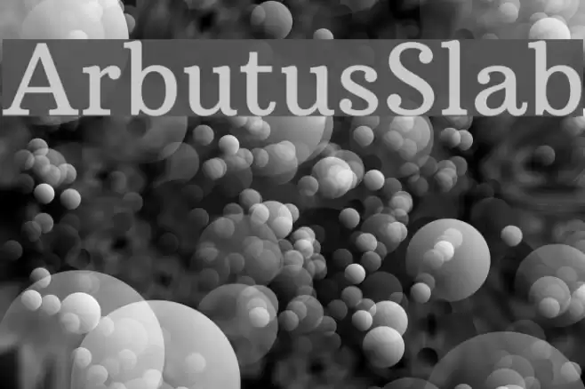 ArbutusSlab Font examples