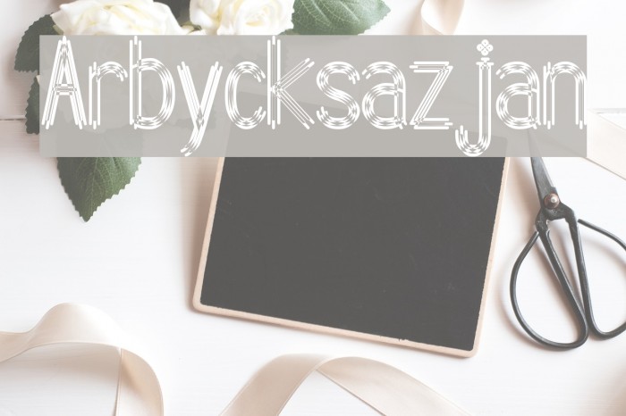 Arbycksazjan Font examples