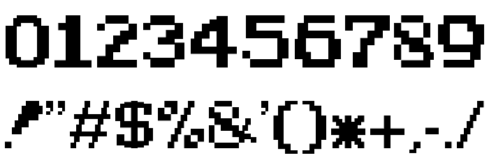Arcade Alternative Font OTHER CHARS