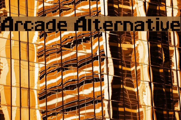 Arcade Alternative Font examples