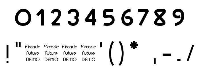 Arcade Future DEMO Font OTHER CHARS