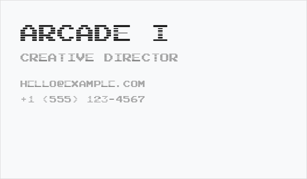 Arcade I Business Card