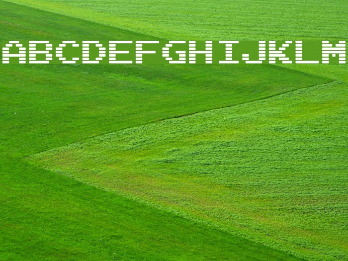Arcade Interlaced Font examples