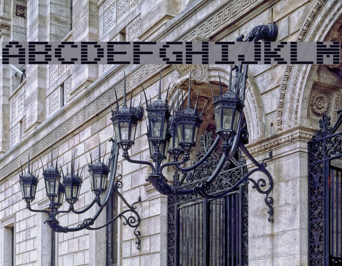 Arcade Interlaced Font examples