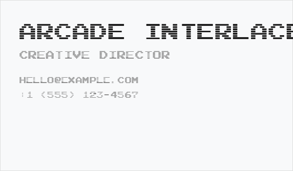Arcade Interlaced Business Card