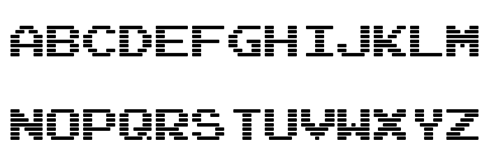 Arcade Interlaced Font LOWERCASE