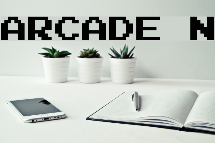 Arcade N Font examples