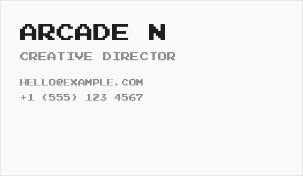 Arcade N Business Card