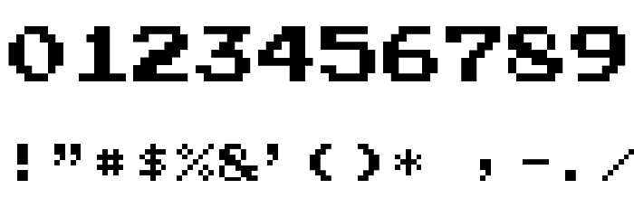 Arcade Normal Font OTHER CHARS